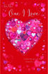Picture of FOR THE ONE I LOVE CARD RED HARTS